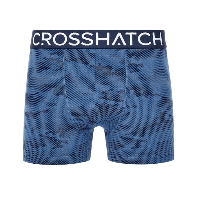Crosshatch Heren Bresler Boxershorts (Set van 3) (Marine)