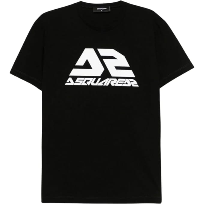 Dsquared2 T-shirt Met Opvallend Logo En Coole Pasvorm, Zwart