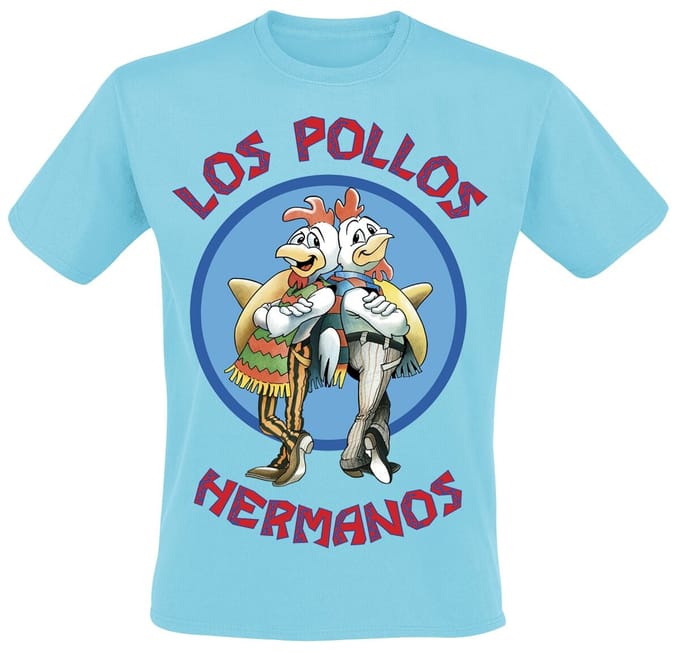 Breaking Bad T-shirt - Los Pollos Hermanos - S tot 4XL - voor Mannen - lichtblauw