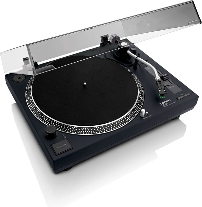 Lenco Platenspeler - Direct drive - USB digitalisering - DJ Draaitafel - L-3828BK - Zwart