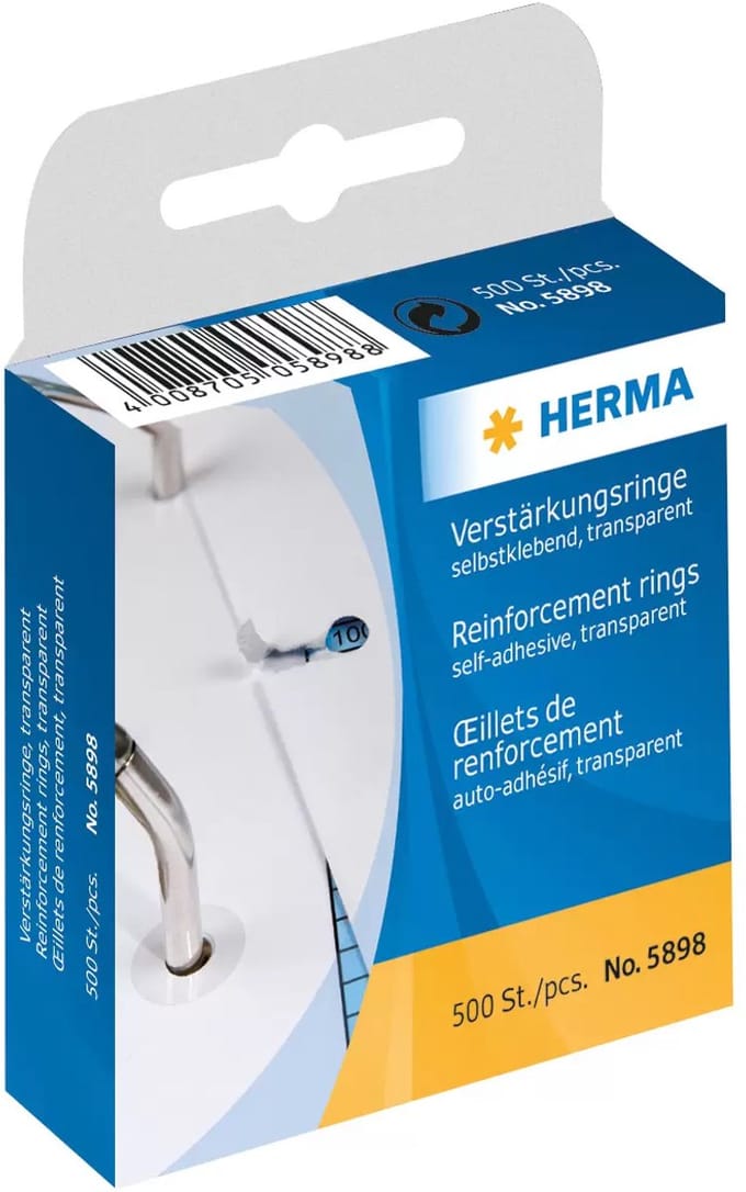 HERMA reinforcement ring - transparent (pack of 500)