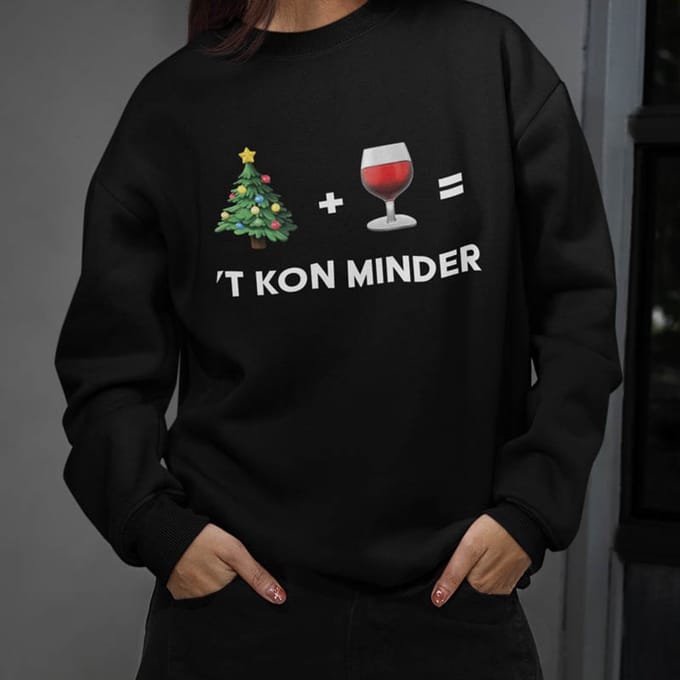 Foute Kerst Trui Zwart += ’t Kon minder XS