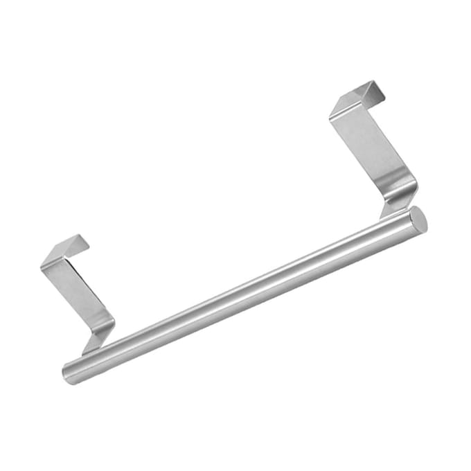 Multifunctioneel Roestvrij Staal Enkele Stang Handdoekenrek Zonder Gaten Handdoekenrek Badkamer Handdoekstang L Small white