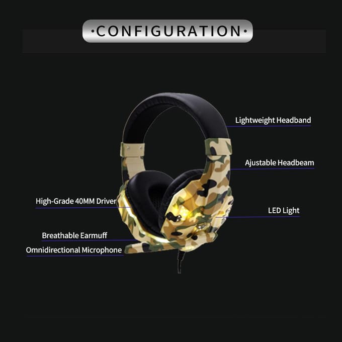 SY830MV Gaming Headset 3,5 mm bekabelde over-ear hoofdtelefoon Ruisonderdrukkende E-Sport oortelefoon met microfoon
