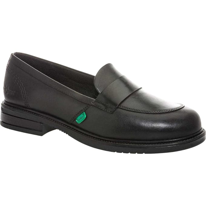Kickers Dames/Dames Lach Leren Loafers (Zwart)