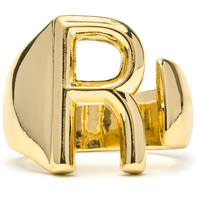 Luxenter Ring met 18-karaats geelgouden afwerking - Alphabet