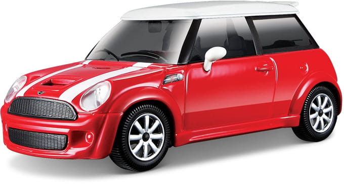 Bburago MINI Cooper S - Modelauto - Schaal 1:43 - Rood/Wit