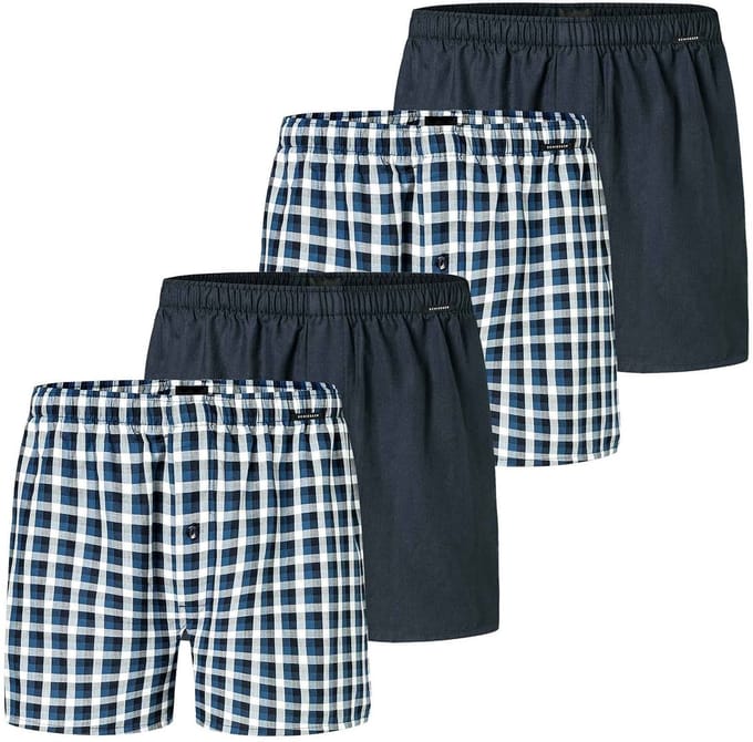 SCHIESSER Geweven boxershorts Verpakking van 4