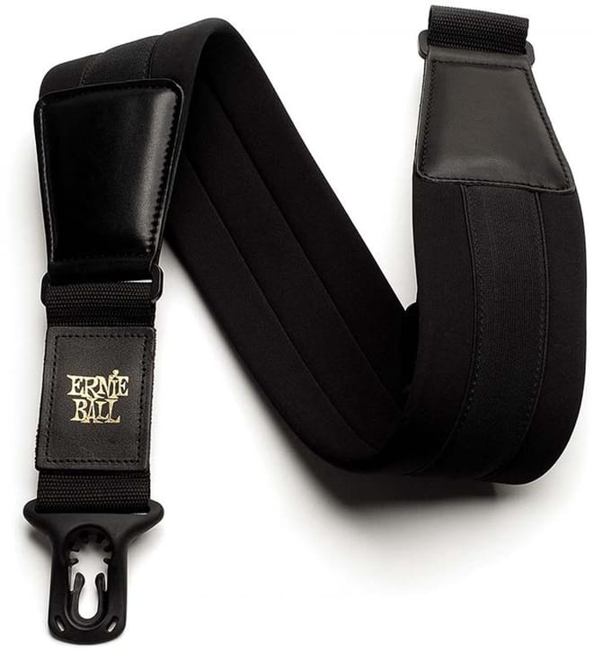 Ernie Ball 4146 PolyLock Neopreen Gitaarband Zwart - Extra Breed