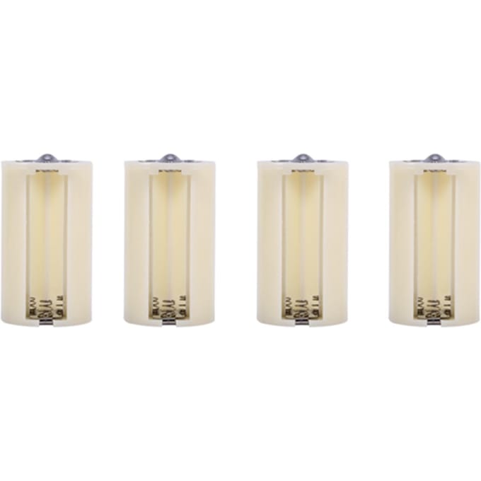 4 stuks Universele 3 AA naar D Maat Parallelle Batterij Converter Adapter Houder Cases Doos Wit beige