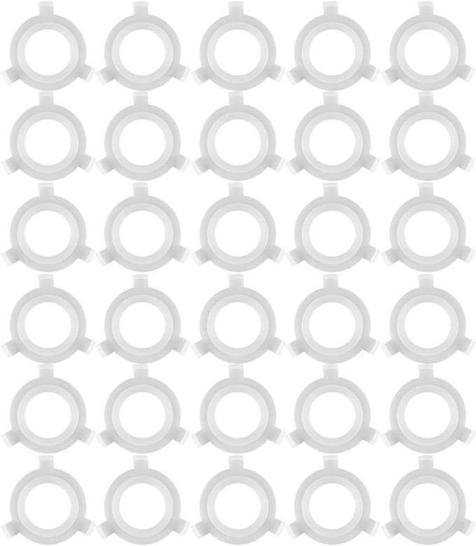 EGoods - Lampenkap Adapter Ring - Set van 30 stuks - Wit - Polypropyleen - E27 naar E14 - Lampenkap Adapter Ringen