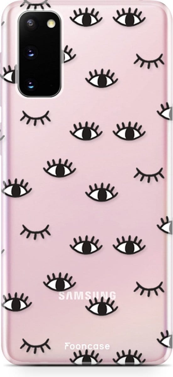 Fooncase Hoesje Geschikt voor Samsung Galaxy S20 - Shockproof Case - Back Cover / Soft Case - Eyes / Ogen