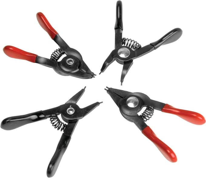 Performance Tool W88012 Gereedschap, 4 st Mini Snap Ring Tang Set