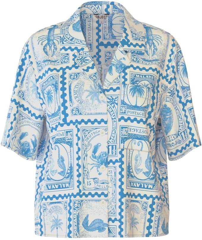 Object Objvima S/s Re Shirt Dames - Jurken - Ecru - Maat 34