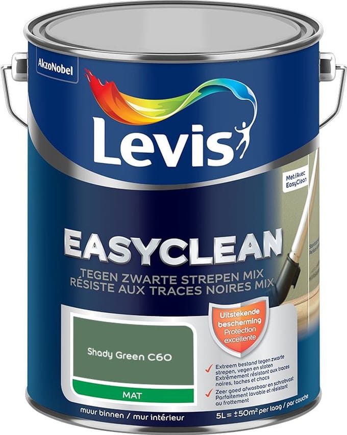 Levis - Easyclean Tegen Zwarte Strepen Mix - Shady Green C60 - Mengverf - 5 L