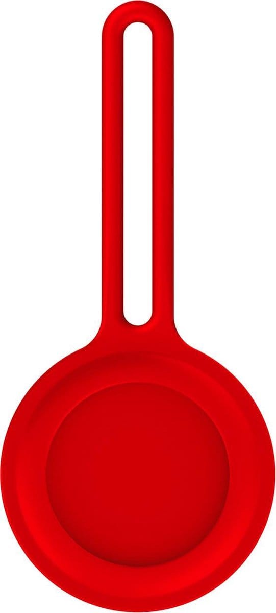 By Qubix - AirTag case infinity series - siliconen sleutelhanger - rood