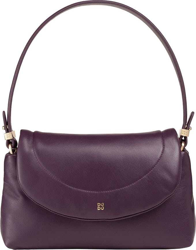 DuDu Melville Schoudertas Leder 29 cm - Dames - deep purple