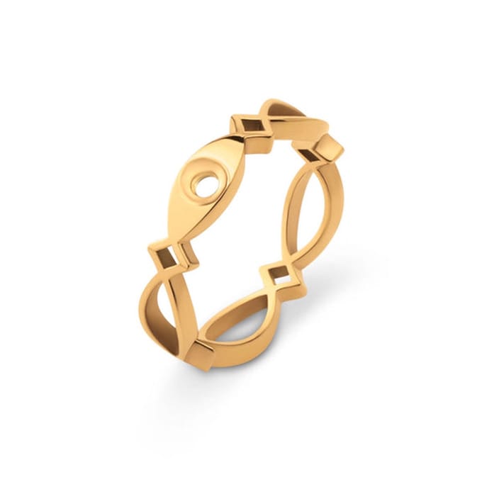 Melano Twisted Ring Trix Goud Maat 50