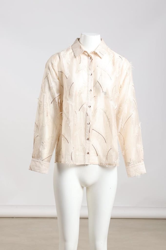 Nukus - NKF02179 - Aysha Blouse Feathers