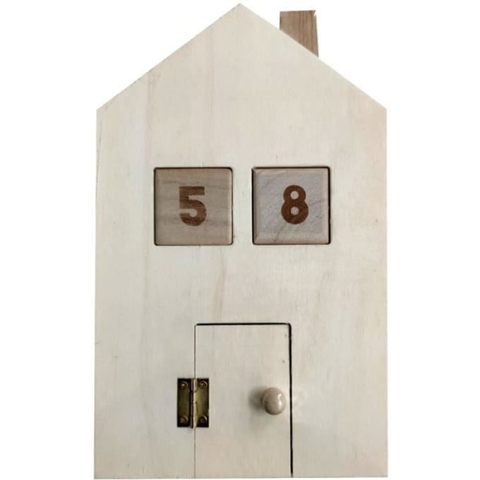 Artemio Adventskalender huisje 15,5x25x4 cm