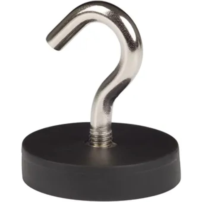 Fix-o-moll Magneet Met Haak - Rubbercoating - Neodymium - 38x43mm
