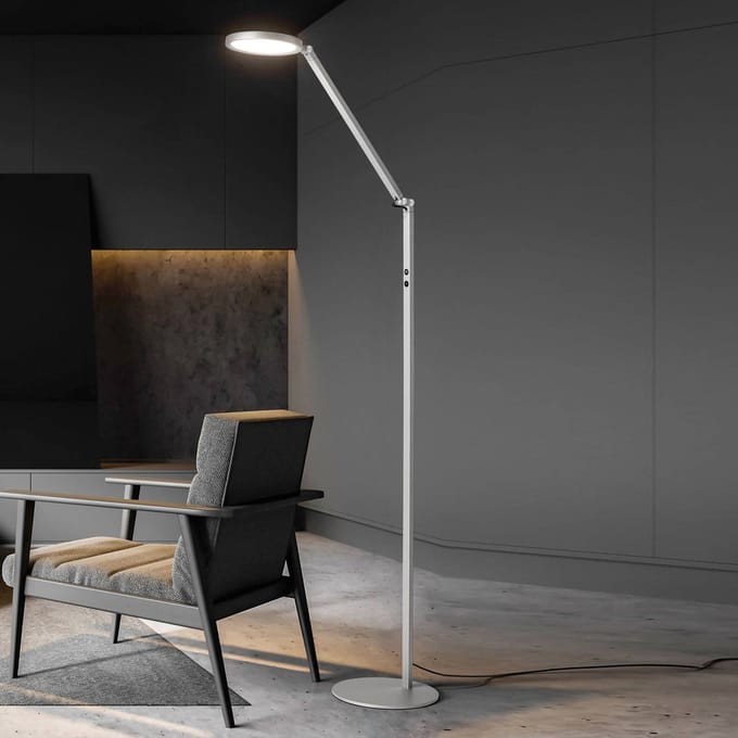 Fabas Luce LED vloerlamp Regina, 1-lamp, aluminium