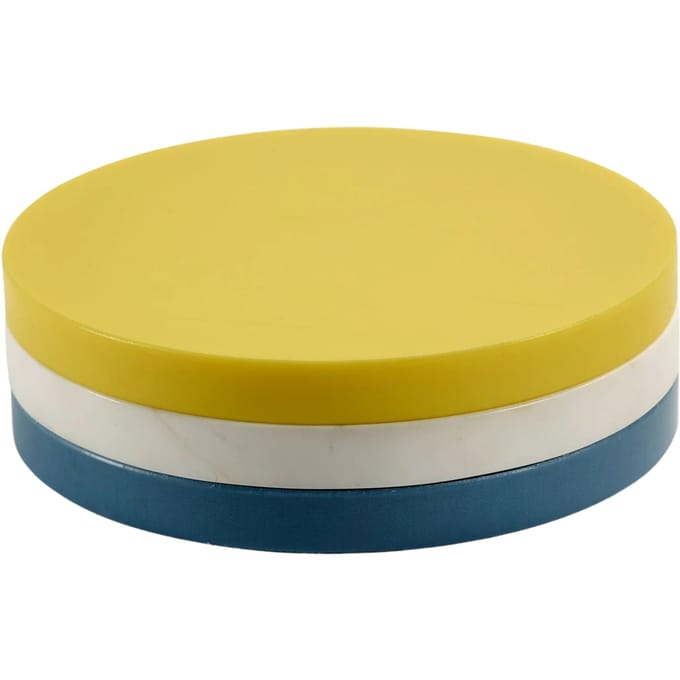 valerie_objects Three Circles snijplank - yellow, white, blue