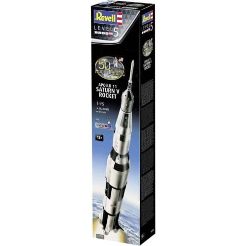 Revell Modelbouwpakket Ruimtevaart - 03704 Apollo 11 Saturn V Rocket - Gift Set Plastic - 1:96 - Modelbouw