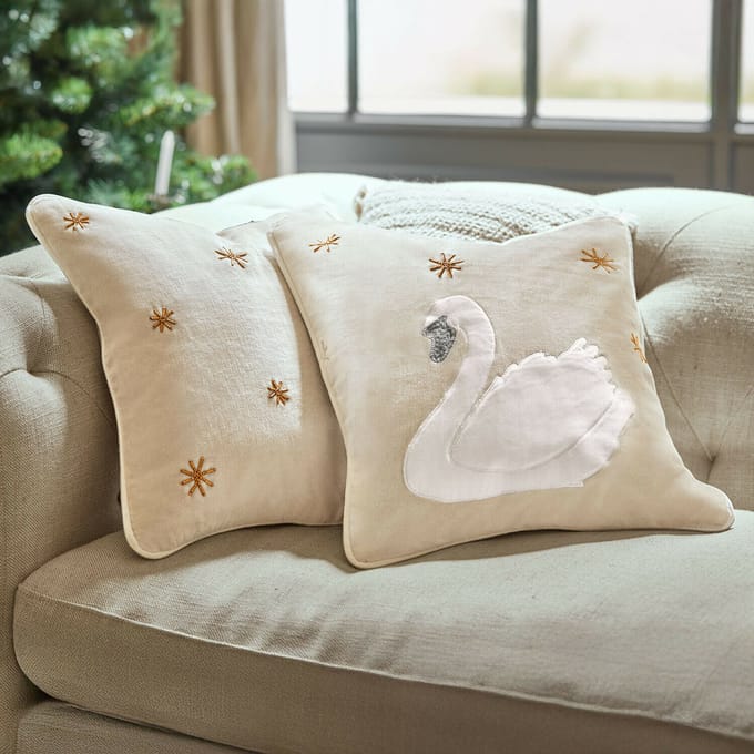 LOBERON Kussenhoes set van 2 Elarin crème/beige