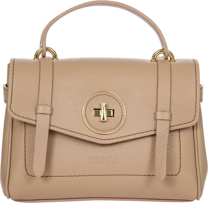 BRIC'S Leren Schoudertas Handtas Gondola Ninfea Bag Cameo Oud roze