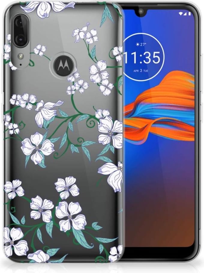 Motorola Moto E6 Plus Uniek TPU Case Blossom White