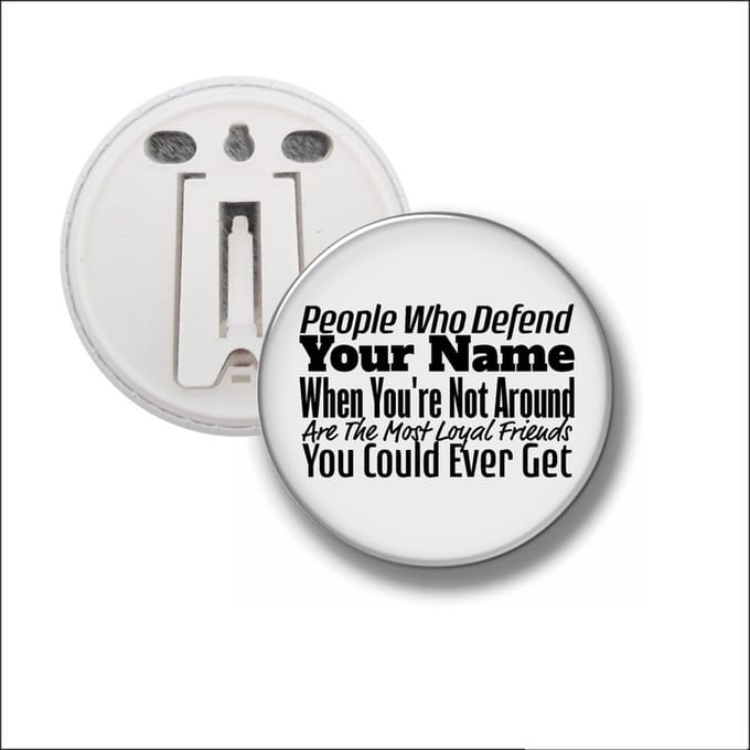 Button Met Clip 58 MM - People Who Defend Your Name