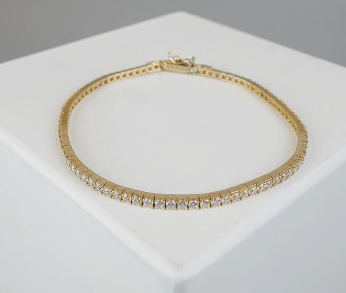 Christian geel gouden zirkonia armband