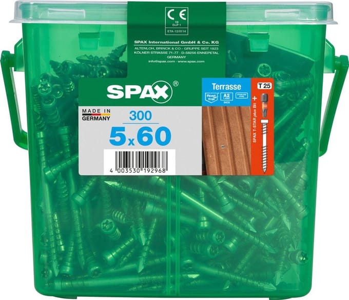 SPAX TERRAS ROESTVRIJ A2 5X60 HKB 300ST