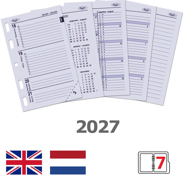 Agendavulling 2027 Kalpa Mini 7dagen/2pagina's