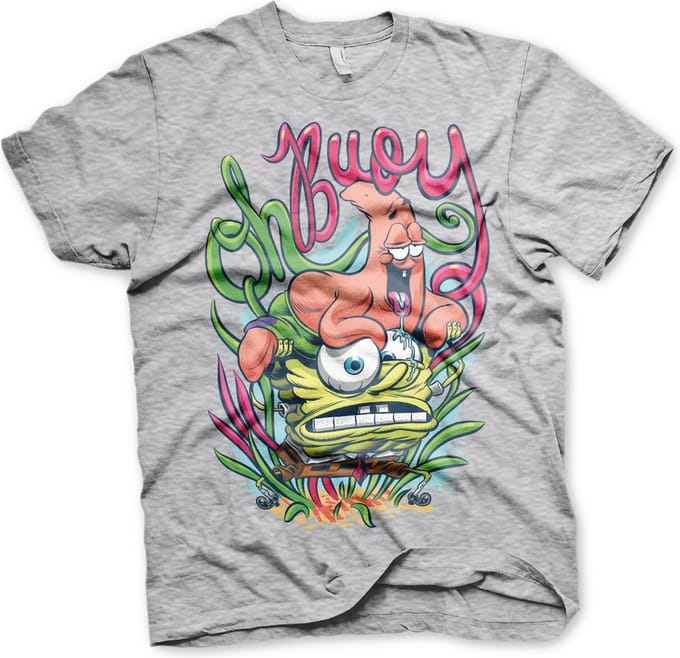Spongebob Oh Boy T-shirt, heathergrijs