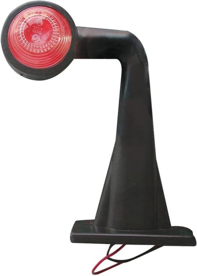 ProPlus Breedtelamp - Haaks - Rood en Wit - 185 mm - 12 Volt - Buigbare Arm