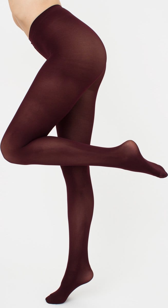 Giulia - Blues klassieke warme 70den Matte Opaque Panty - Bordeaux - S