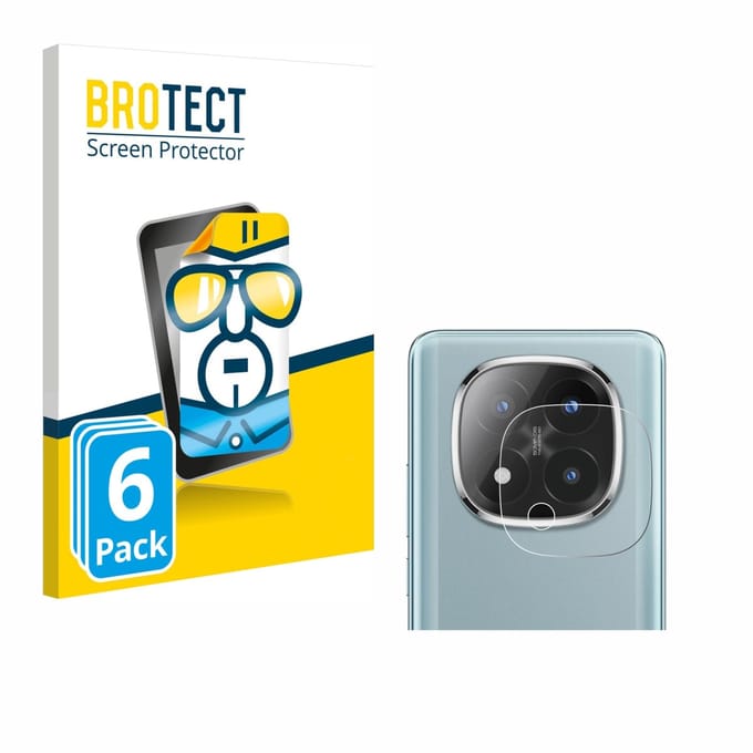 BROTECT - Screenprotector voor Xiaomi Redmi Note 14 Pro Plus (ALLEEN Camera Lens) - Folie Beschermfolie transparant 6 Stuks