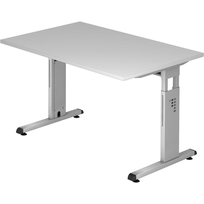 MEGA 12 S | Bureau - 120x80 Grijs/Zilver Tafelhoogte I In hoogte verstelbaar
