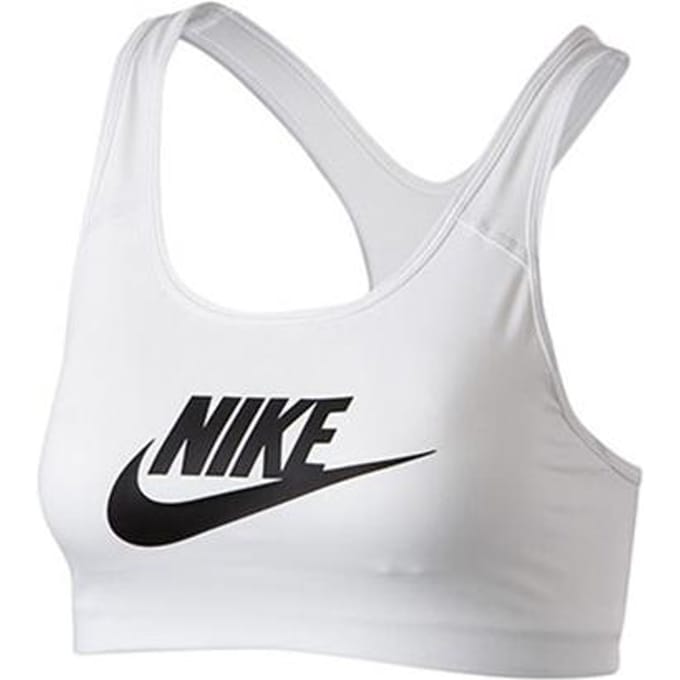 Nike Dames Swoosh Logo Trainings Sportbeha Wit 899371-100 M beige