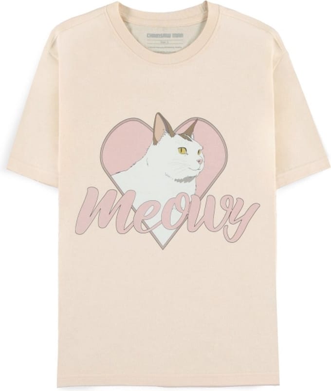 Chainsaw Man - Meowy Dames T-shirt - M - Beige
