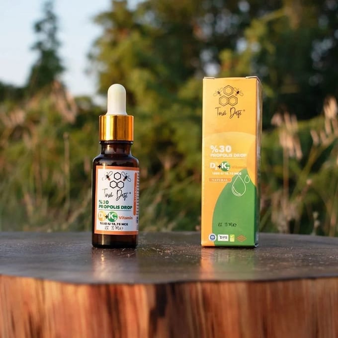 Toros Dağı - D3+K2 Vitamine - Propolis - D3+K2+Propolis Druppels- 20 ml