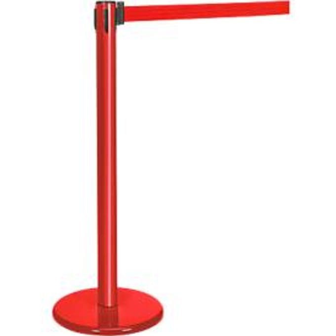 Afzetpaal met trekband rood, trekband rood