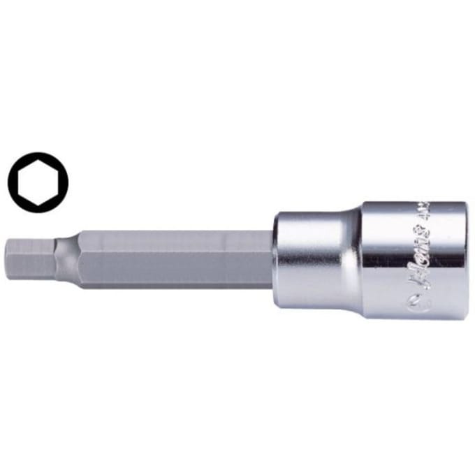 Zeskantig inzetstuk HANS 1/2 inch 17 mm lang (100mm)