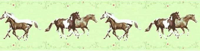 PAARDEN BEHANGRAND | Kinderkamer - meerkleurig - A.S. Création Only Borders 11