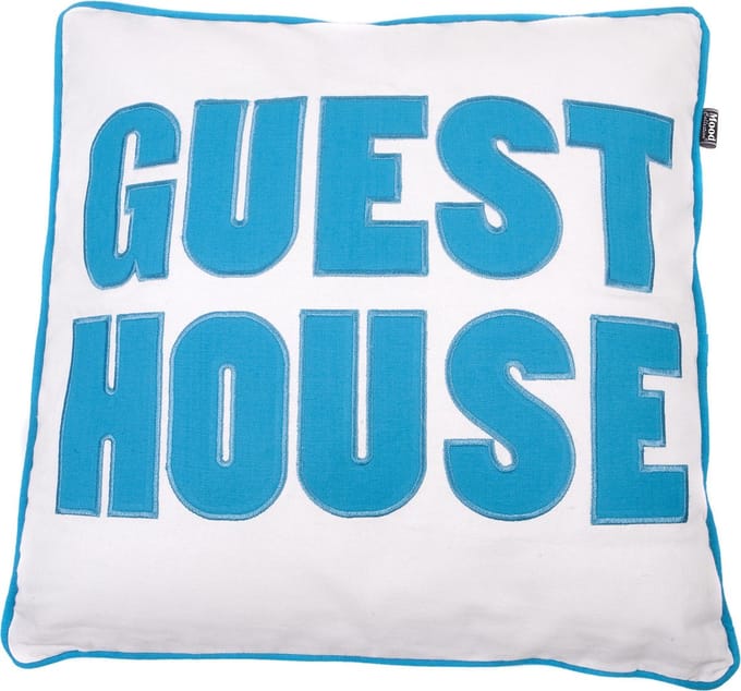 In The Mood Guest House - Sierkussen - Aqua - 50x50 cm