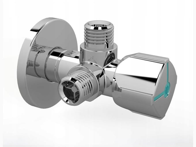 Instelbare hoekkraan met kogelkraan 2x3/8'' voor wasmachinekraan toilet Arco CQ4102