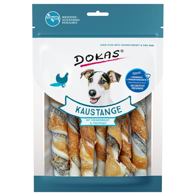 Doka's kauwsticks met kipfilet & vishuid 10x150g - Kip & vis
