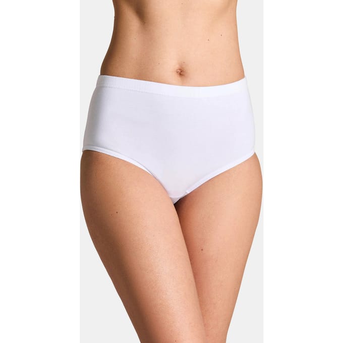 Set katoenen tailleslips - wit - Gr. 36 van Goldner Fashion
